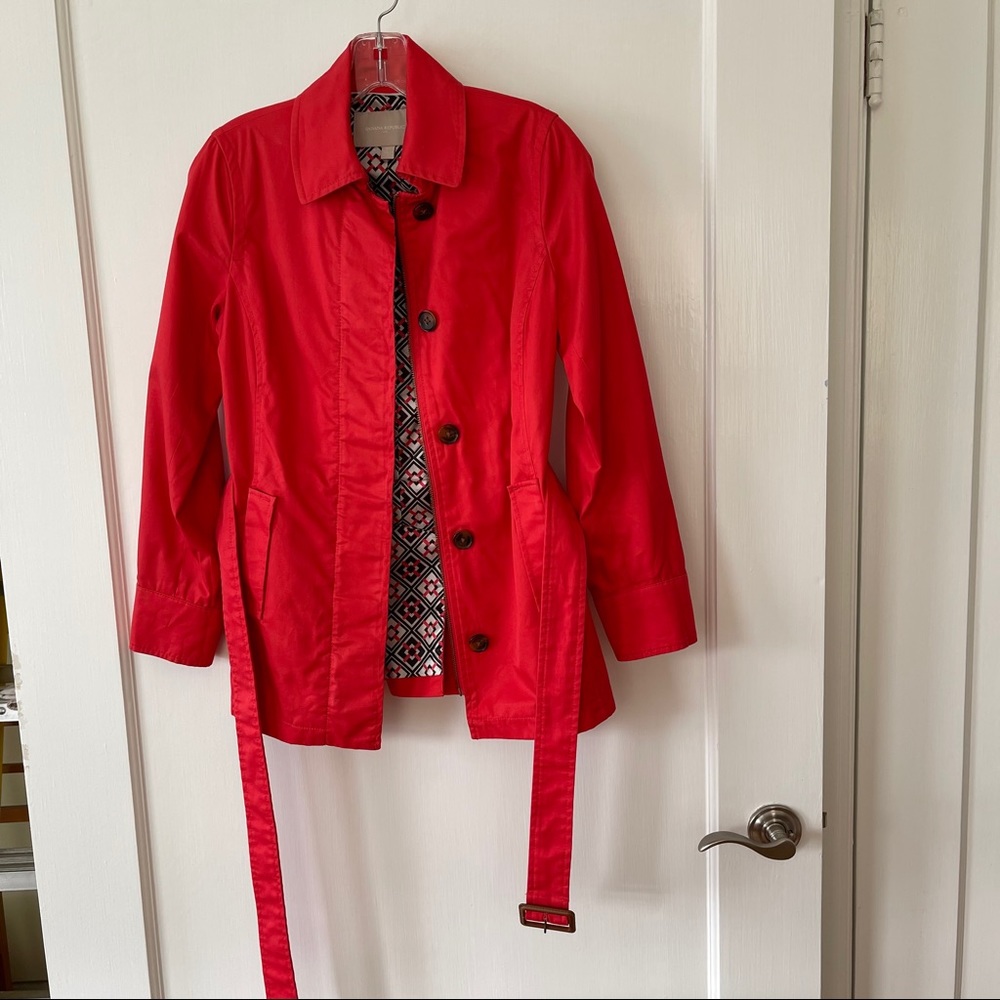 Banana Republic red trench coat